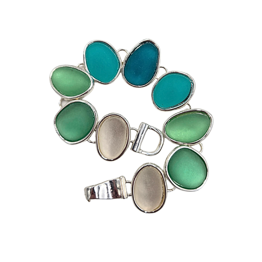 Sea Glass Silver Bracelet