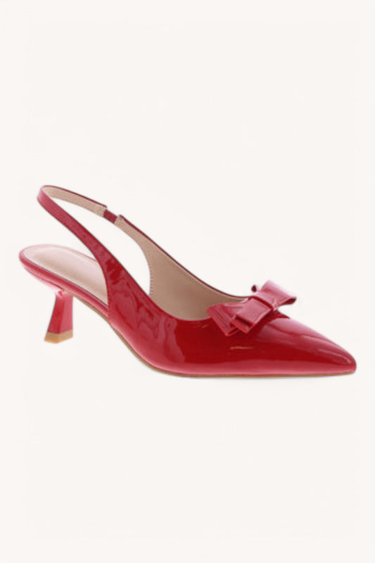 Red Knot Me Slingback Heels