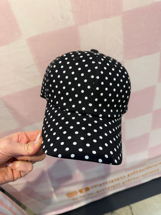 Black Polka Dot Hat