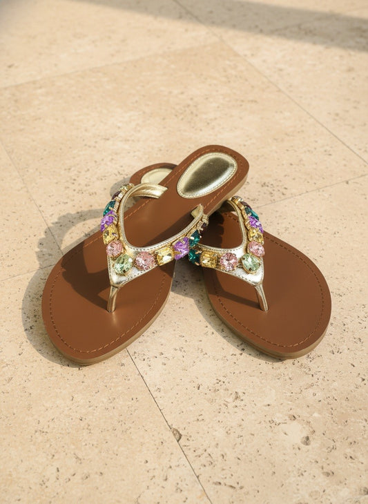 Tan Jewel Tide Sandals
