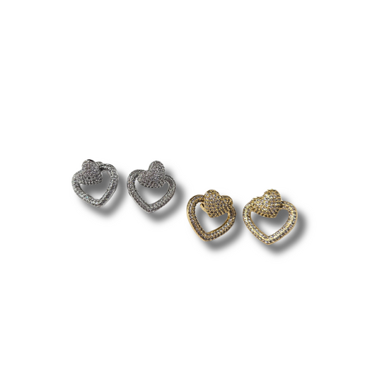 TJ - Open Heart Stud Earring (2 Colors)
