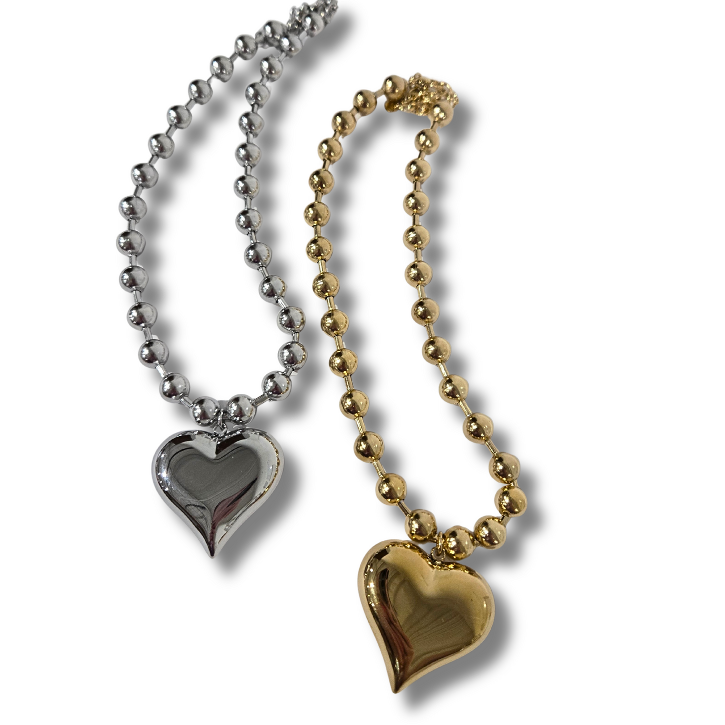 Chunky Heart Necklace (2 colors)