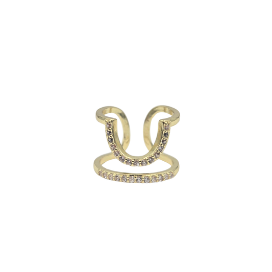 Curved Nail Bed Ring in Gold