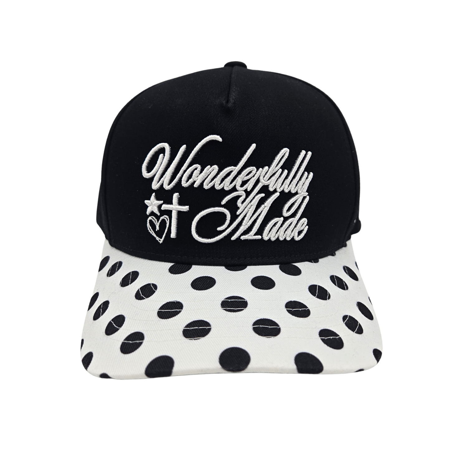 "Wonderfully Made" Polka Dot Trucker Hat