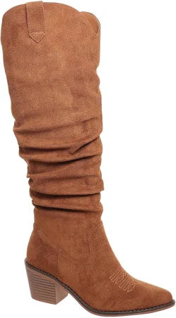 Whiskey Suede Slouchy Knee Heigh Boots