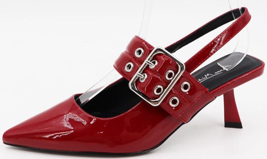 Burgundy Affair Slingback Heels