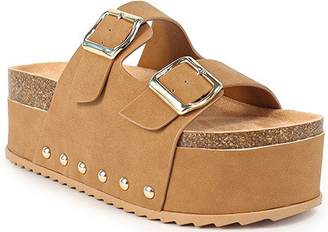 Tan Pretty Perfect Platform Sandals