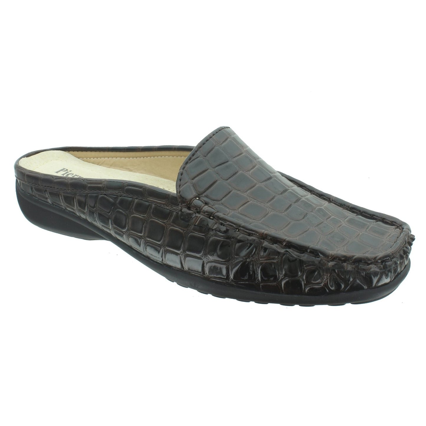 Black Croc My World Mules