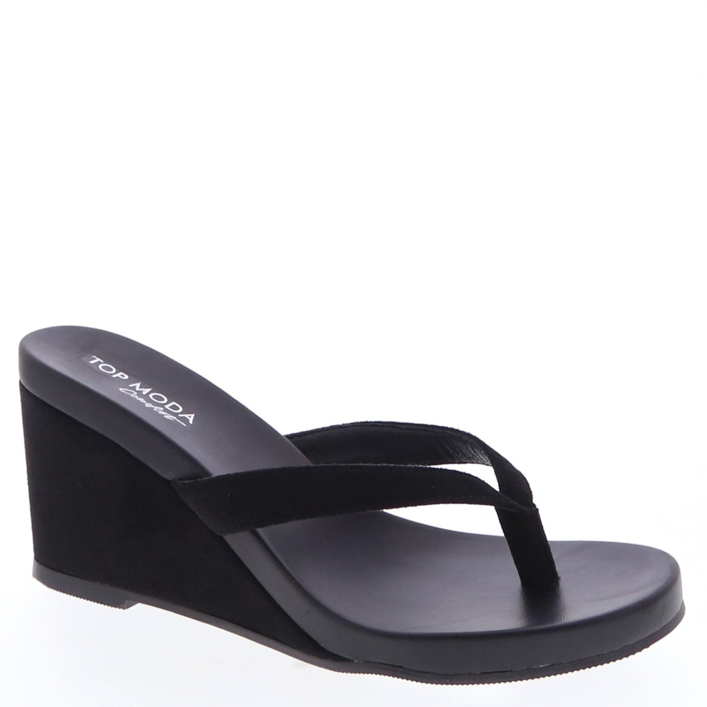 Black Simple Charm Wedge