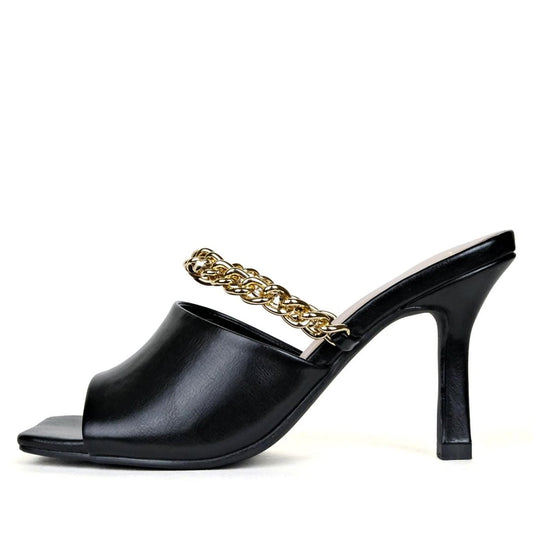 Black Chain Reaction Heels