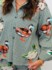 Queen Of Sparkles Green/White Gingham Duck Button Up Top (Reg. and Plus)