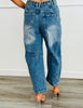 Denim Slouchy Barrel Pants (Reg.)