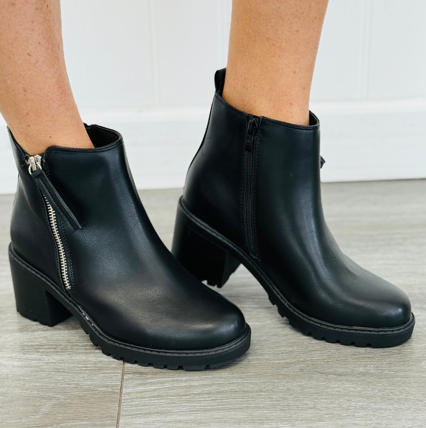Black Urban Edge Ankle Boots