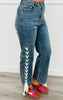 Denim Blue Lace Up Side Pants (Reg.)