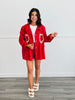 Red Washed Heart Applique Patch Shorts (Reg. and Plus)