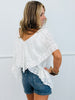 POL Off White Lace Cape Top (Reg.)