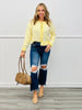 Butter Yellow Stripe Button Down Cardigan (Reg.)