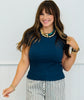 Lettuce Edge Knit Pullover Top (Reg & Plus)-2 Colors