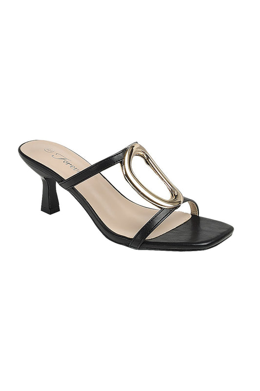 Black Go Get 'Em Kitten Heels
