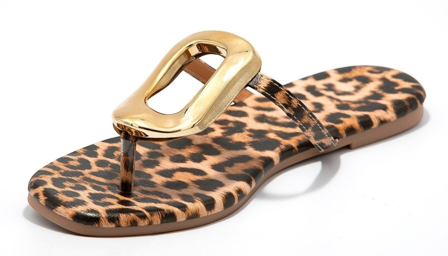 Leopard Touch Of Gold Sandal
