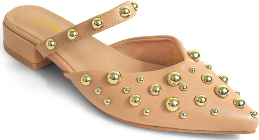 Nude Aurora Pointed Mule