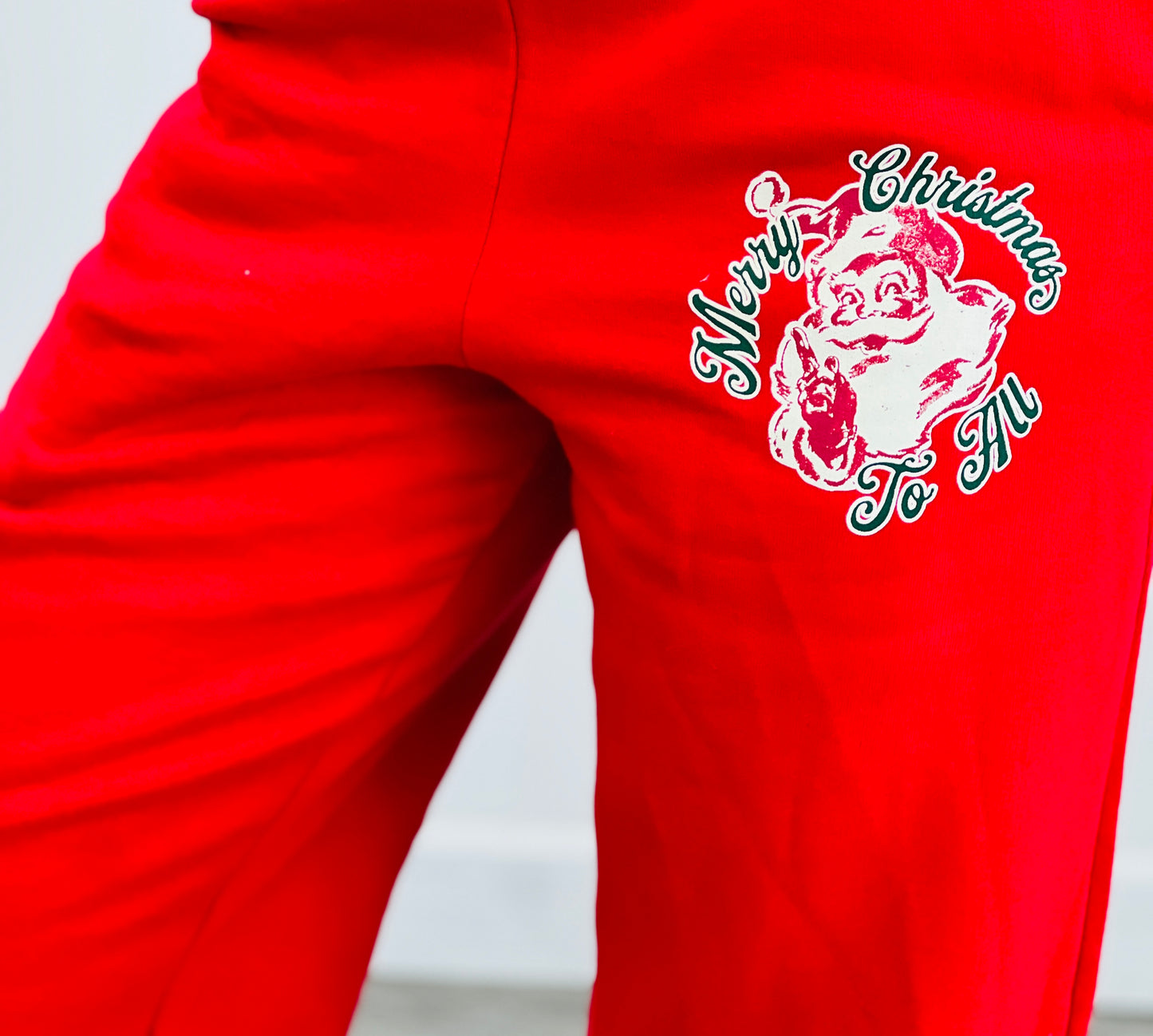 Red Merry Christmas To All Joggers (Reg. and Plus)