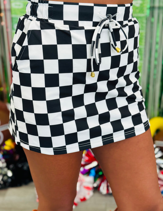 Checkerboard Checkered Everyday Skort (Reg. & Plus)