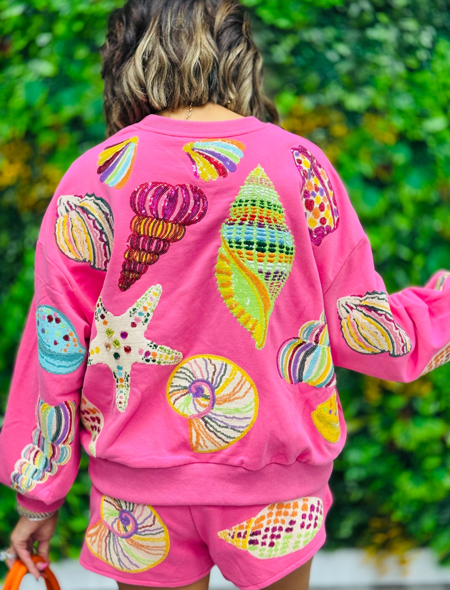 Queen Of Sparkles Pink Multi Shell Sweatshirt (Reg. and Plus)