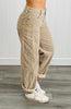Risen Tan Corduroy Barrel Babe Jeans (Reg. & Plus)