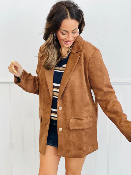Brown Suede Blazer (Reg.)