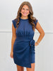Navy Round Neck Sleeveless Mini Dress (Reg.)