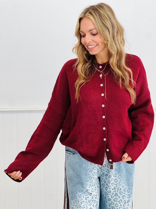 Wine Gigi Cardigan (Reg.)