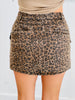 Leopard Print Pocket Detail Mini Skirt (Reg.)