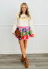 Queen Of Sparkles Rainbow Colorblock Piece Of Pie Skirt (Reg. & Plus)