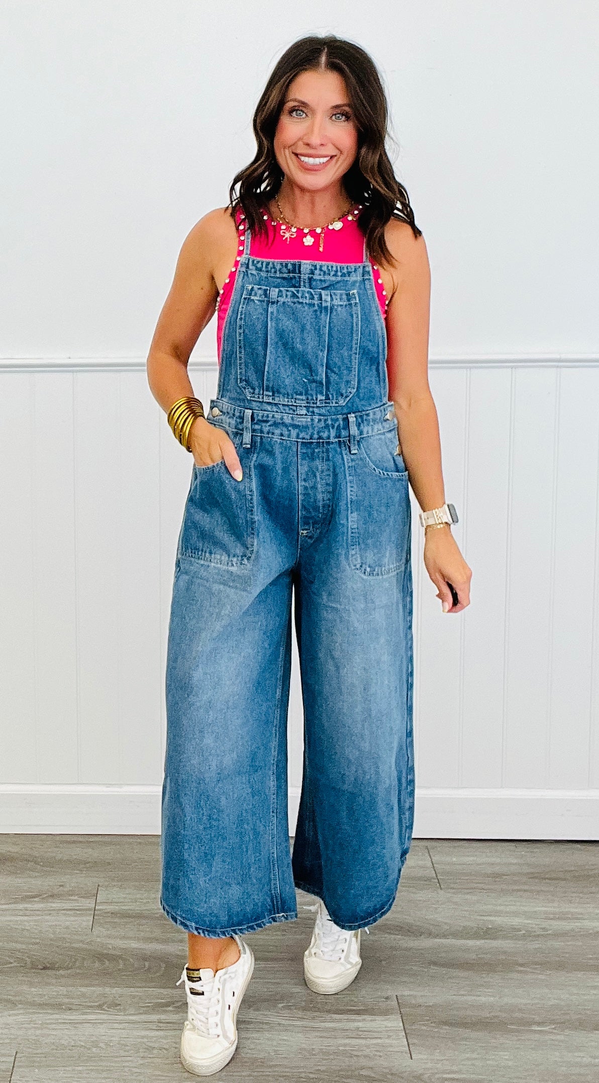 Oli & Hali Denim Tie Back Overall Jumpsuit (Reg.)