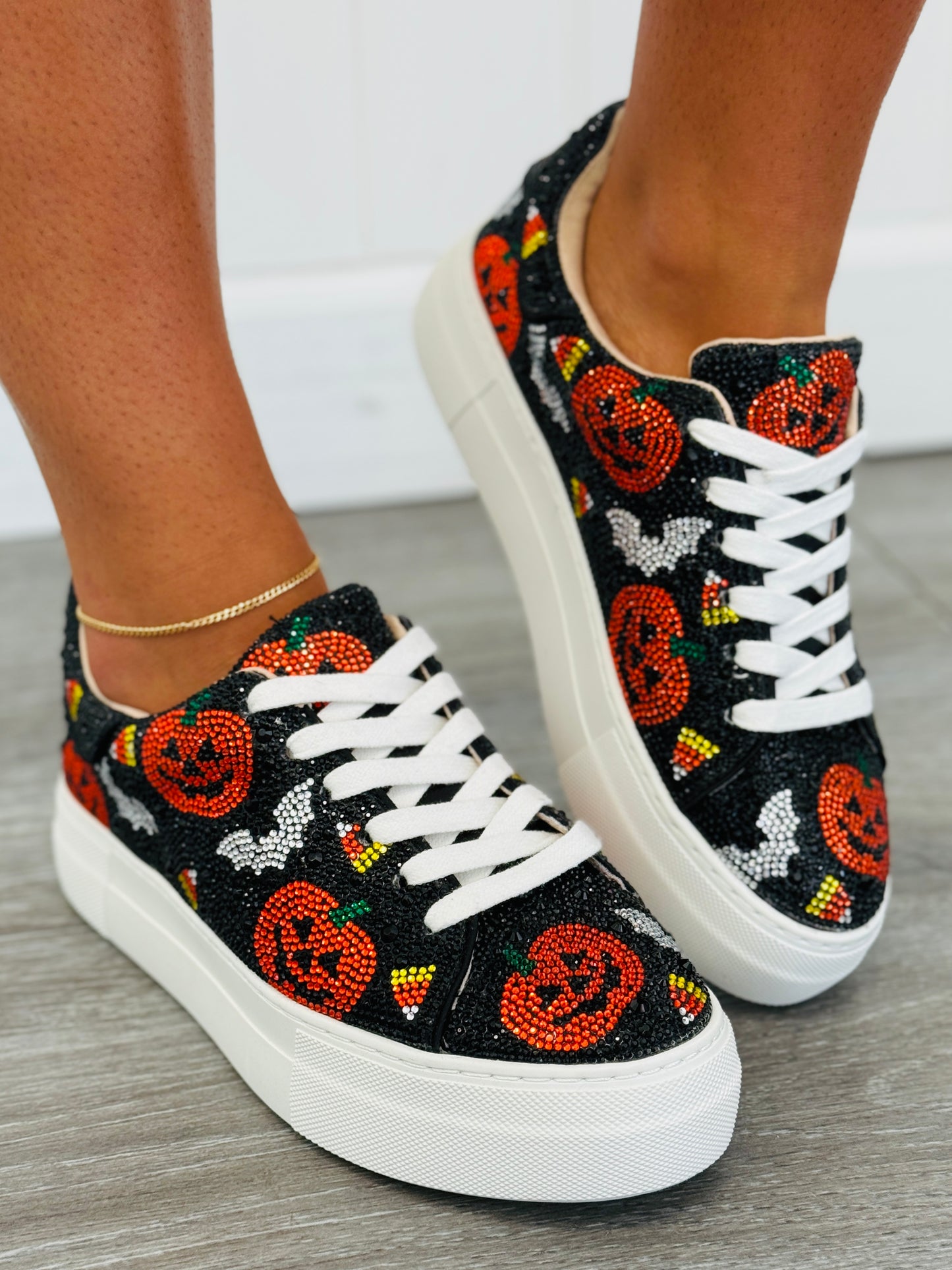 Betsey Johnson Sidny Halloween Rhinestone Sneakers