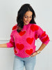 Pink Pearl Embellished Hearts Sweater Top (Reg.)