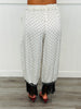 White/Black Polka Dot Lace Trim Pants (Reg. and Plus)