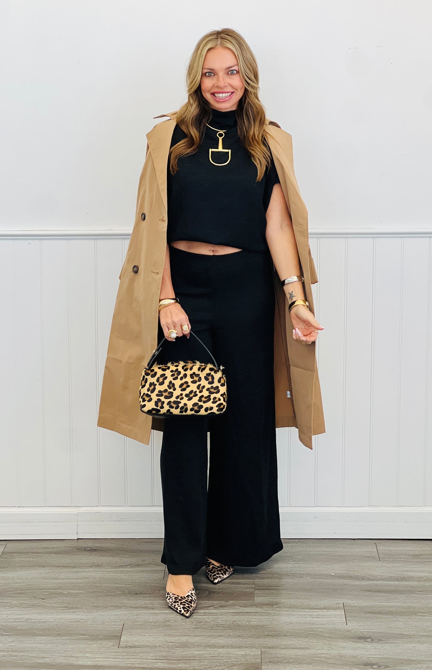 Mock Neck Top & Pant Set (Reg.) - 4 Colors