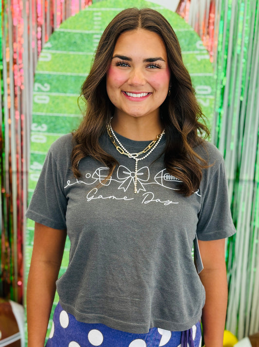 Game Day Bow Boxy Tee (Reg. and Plus)