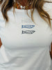 White Multi Fish Tee (Reg.)