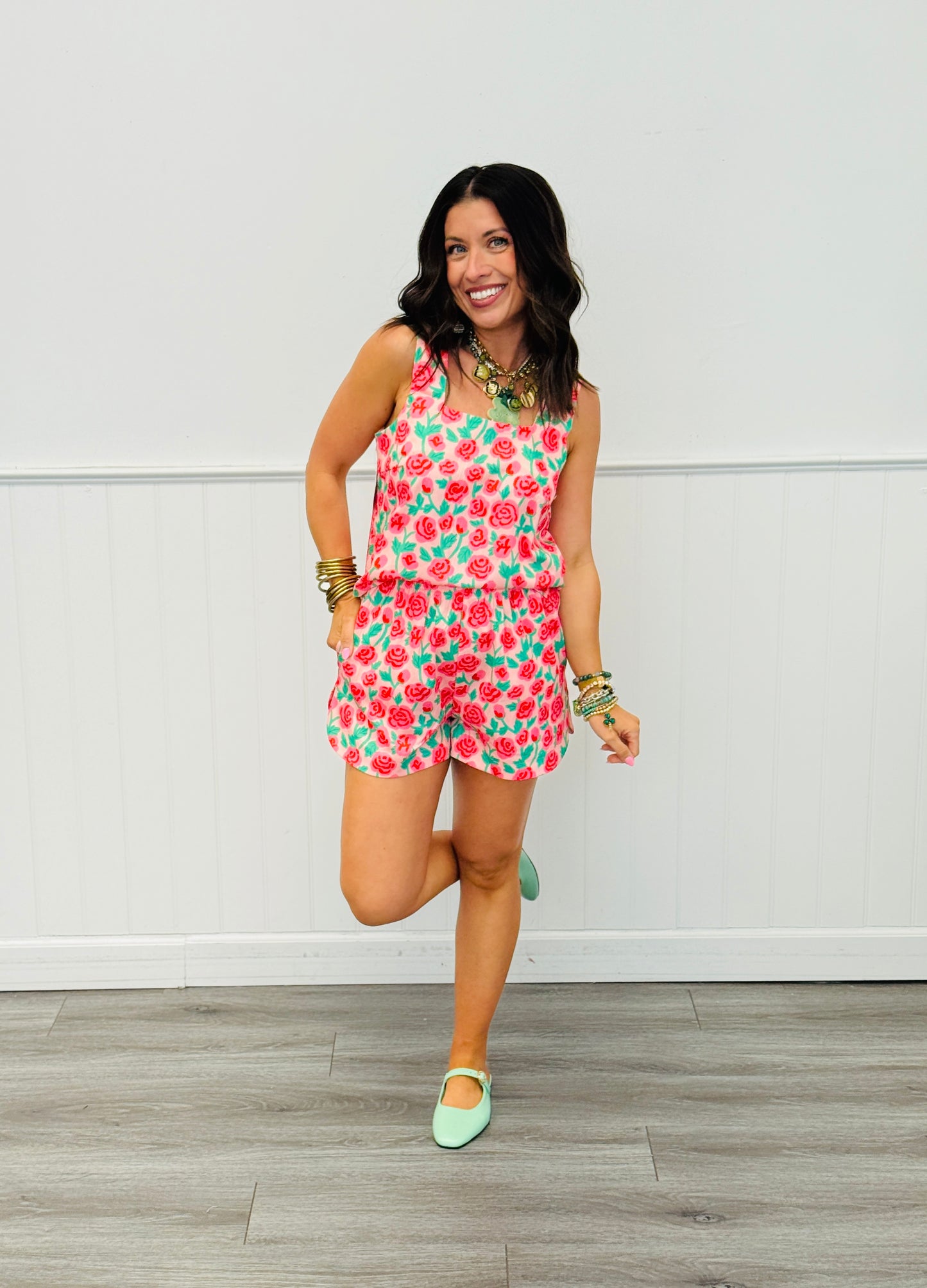 Whimsical Roses Top & Shorts Set (Reg.)