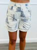 Ivory/Navy Print Linen Shorts (Reg. & Plus)