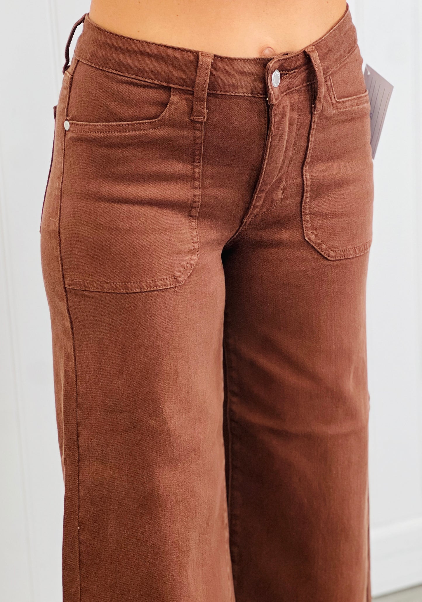Judy Blue Autumn Edge Wide Leg Jeans (Reg. and Plus)