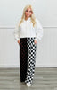 Split Decision Brown/Black Checkered Pants (Reg & Plus)