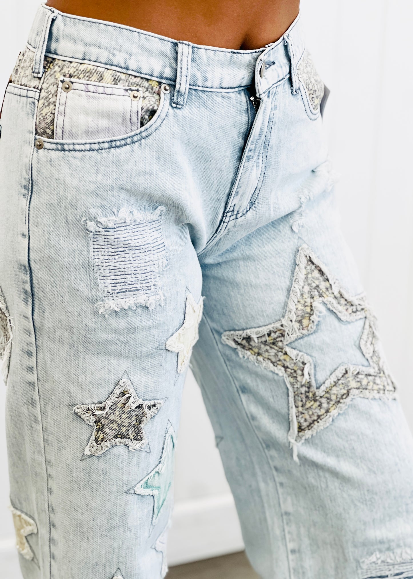 Oli & Hali Blue Star Patch Jeans (Reg.)