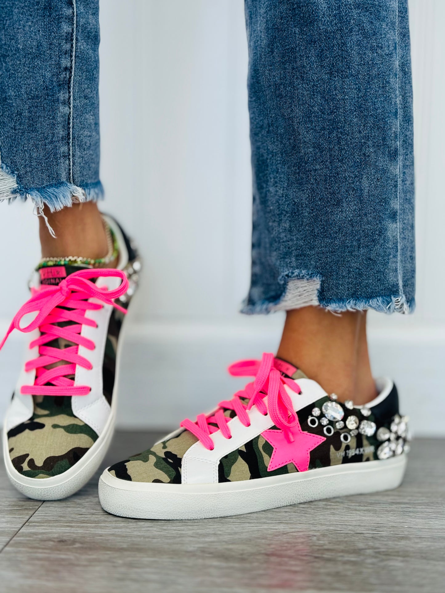 VH x WR Camo Couture Crystal Sneakers