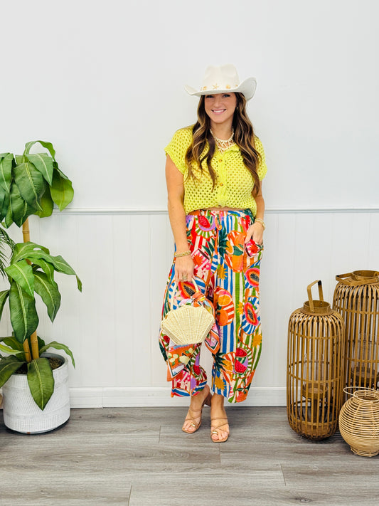 Tropical Printed Pants (Reg. and Plus)