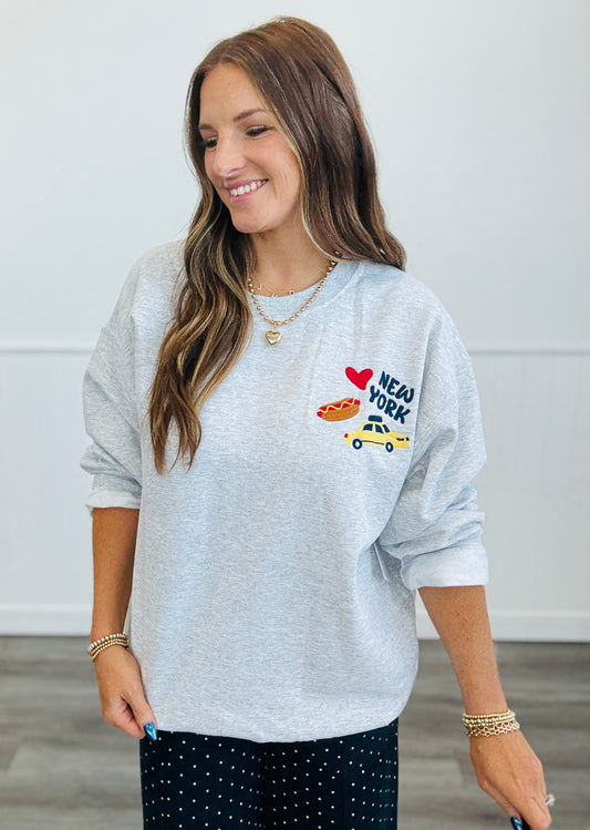 New York Taxi Embroidered Sweatshirt (Reg.)
