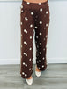 Brown Polka Dot Side Striped Pants (Reg.)